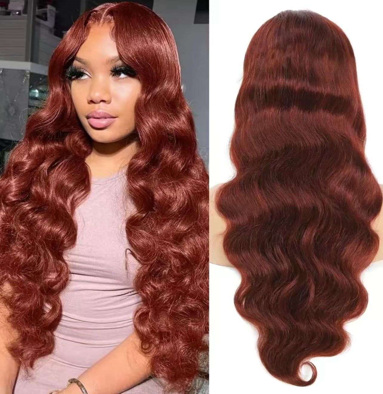 Auburn Body Wave Lace Front Wig – 28” Vibrant & Voluminous | CP Beauty Store